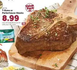 Harris Teeter T-Bone or Porterhouse Steaks offer
