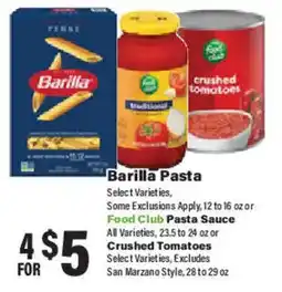 Big Y Barilla Pasta offer