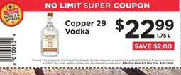 ShopRite Copper 29 Vodka offer