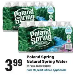 Big Y Poland Spring Natural Spring Water offer