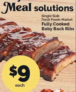 Harris Teeter Single Slab Fresh Foods Market Fully Cooked Baby Back Ribs offer