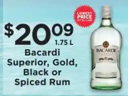 ShopRite Bacardi Superior, Gold, Black or Spiced Rum offer