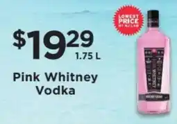 ShopRite Pink Whitney Vodka offer