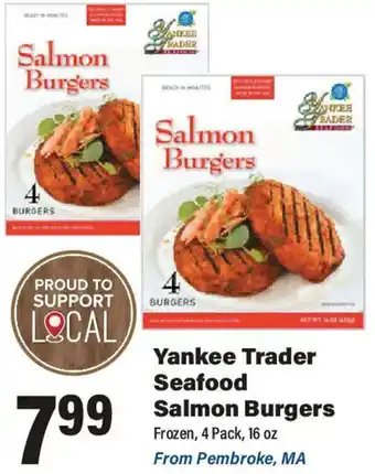 Big Y Yankee Trader Seafood Salmon Burgers offer