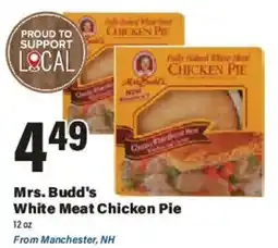 Big Y Mrs. Budd's White Meat Chicken Pie offer