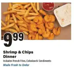 Big Y Shrimp & Chips Dinner offer