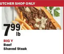 Big Y Big Y Beef Shaved Steak offer