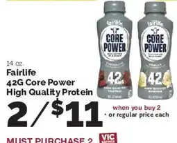 Harris Teeter Fairlife 42G Core Power High Quality Protein offer
