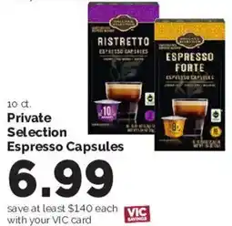 Harris Teeter Private selection espresso capsules offer