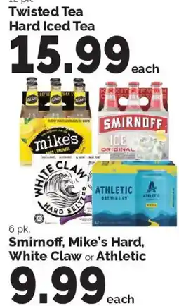 Harris Teeter Smirnoff, Mike's Hard, White Claw or Athletic offer