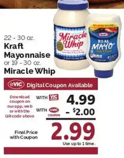 Harris Teeter Kraft Mayonnaise or Miracle Whip offer