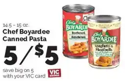 Harris Teeter Chef Boyardee Canned Pasta offer