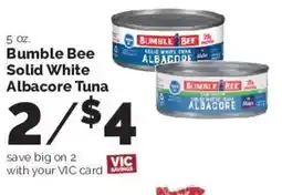 Harris Teeter Bumble Bee Solid White Albacore Tuna offer