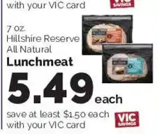 Harris Teeter Hillshire Reserve All Natural Lunchmeat offer