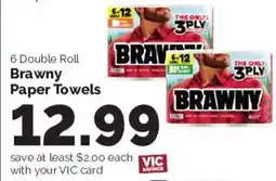 Harris Teeter Brawny paper towels offer