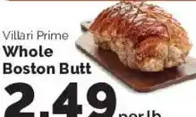 Harris Teeter Villari Prime Whole Boston Butt offer