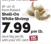 Harris Teeter Shell-On White Shrimp offer