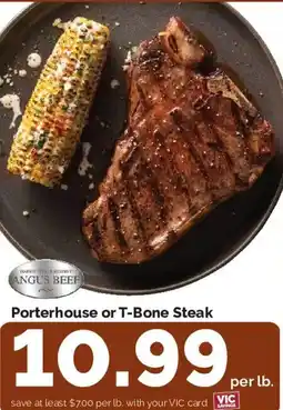Harris Teeter Harris Teeter Reserve Angus Beef Porterhouse or T-Bone Steak offer