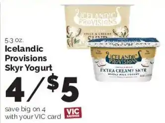 Harris Teeter Icelandic Provisions Skyr Yogurt offer
