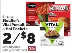 Harris Teeter Stouffer's, Vital Pursuit or Hot Pockets offer