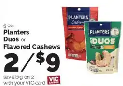 Harris Teeter Planters Duos or Flavored Cashews offer