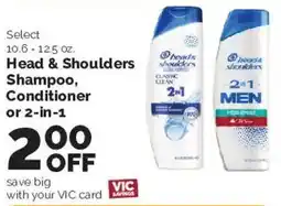 Harris Teeter Head & Shoulders Shampoo, Conditioner or 2-in-1 offer