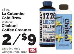 Harris Teeter La Colombe Cold Brew or Chobani Coffee Creamer offer