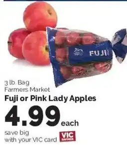Harris Teeter Farmers Market Fuji or Pink Lady Apples offer