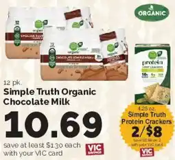 Harris Teeter Simple Truth Organic Chocolate Milk offer