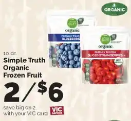 Harris Teeter Simple Truth Organic Frozen Fruit offer