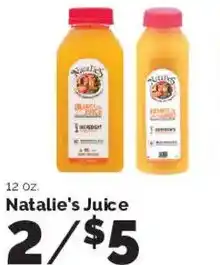 Harris Teeter Natalie's Juice offer