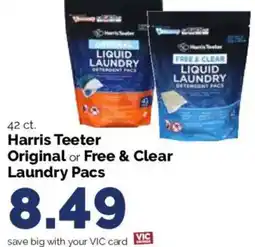Harris Teeter Harris Teeter Original or Free & Clear Laundry Pacs offer