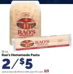 Harris Teeter Rao's Homemade Pasta offer