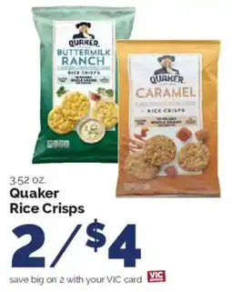 Harris Teeter Quaker Rice Crisps offer