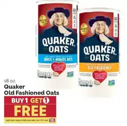 Harris Teeter Quaker old fashioned oats offer