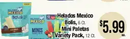Big Saver Foods Helados Mexico Bolis, 6 Clt. Mini Paletas Variety Pack, 12 Ct offer