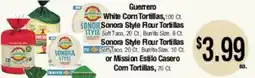 Big Saver Foods Guerrero White Corn Tortillas, 100 Ct., Sonora Style Flour Tortillas offer
