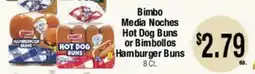 Big Saver Foods Bimbo Media Noches Hot Dog Buns or Bimbollos Hamburger Buns offer