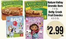 Big Saver Foods Nature Valley Granola Bars 7.4 Oz. Betty Crock Fruit Snacks 4.5-5 Oz offer