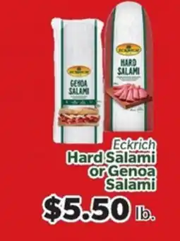 Living Fresh Market Eckrich Hard Salami or Genoa Salami offer