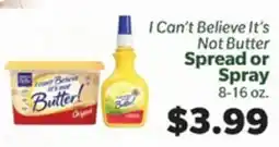 Living Fresh Market I Can't Believe It's Not Butter Spread or Spray offer