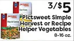 Rich's Fresh Market Pictsweet Simple Harvest or Recipe Helper Vegetables offer