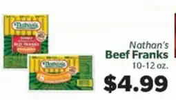 Living Fresh Market Nathan's Beef Franks offer
