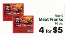 Living Fresh Market Bar S Meat Franks offer