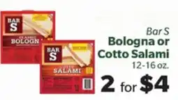 Living Fresh Market Bar S Bologna or Cotto Salami offer