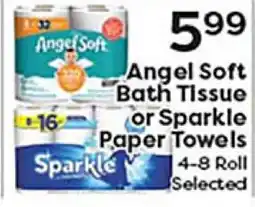 Rich's Fresh Market Angel Soft Bath Tissue or Sparkle Paper Towels offer