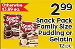 Rich's Fresh Market Snack Pack Family Size Pudding or Gelatin offer