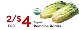 Rich's Fresh Market Organic Romaine Hearts offer