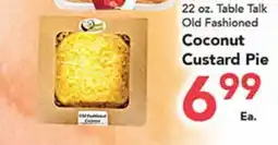 Eurofresh Market 22 oz. Table Talk Old Fashioned Coconut Custard Pie offer