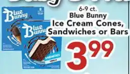 Eurofresh Market Blue Bunny Ice Cream Cones, Sandwiches or Bars offer
